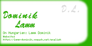 dominik lamm business card